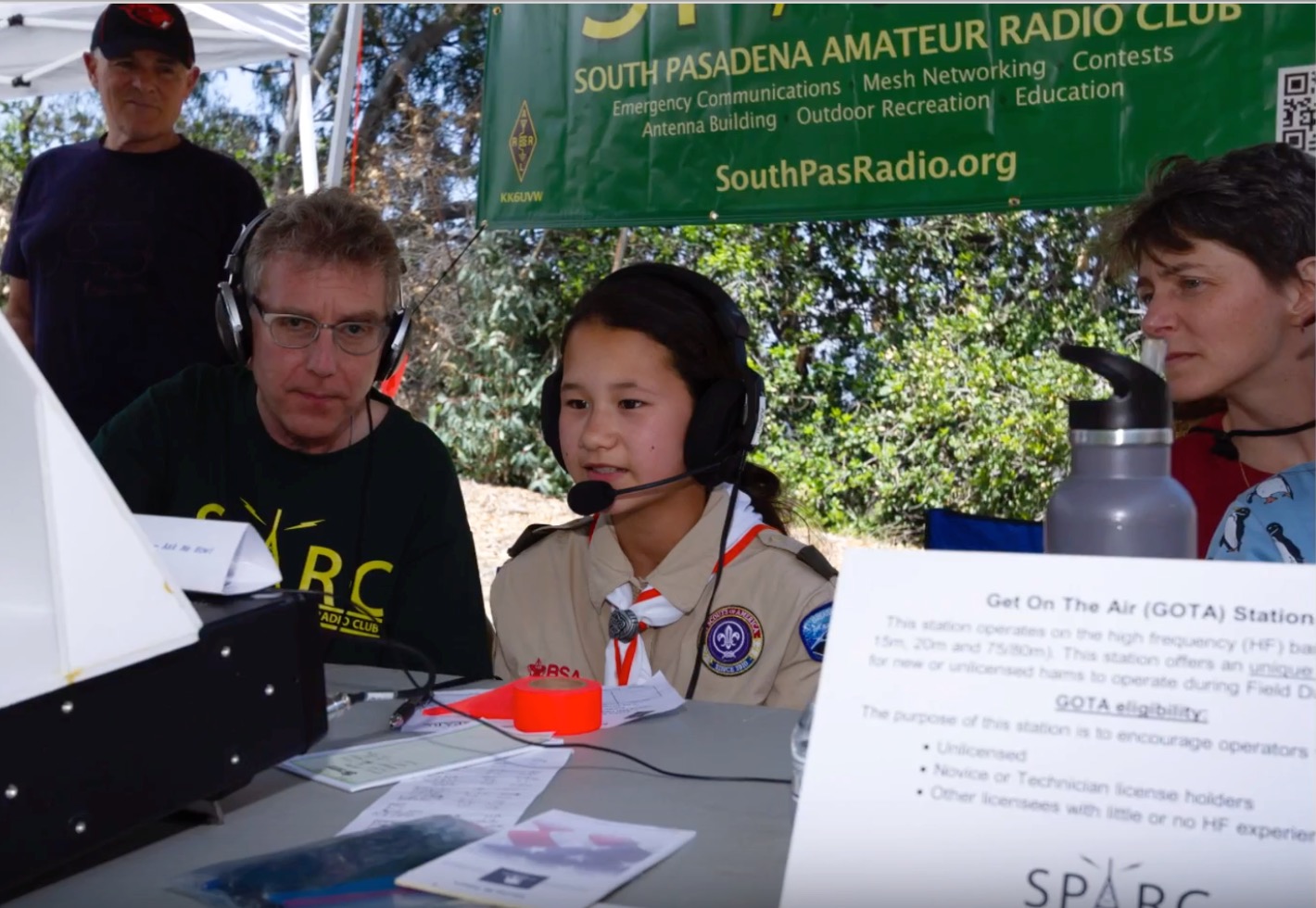 A scout enjoys making HF contacts